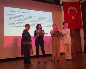 Assoc. Dr. Zeynep Aca delivered her presentation titled “Women from Past to Present and Current Situation” at the event hosted by the Women's Solidarity Association and Bandırma Municipality.