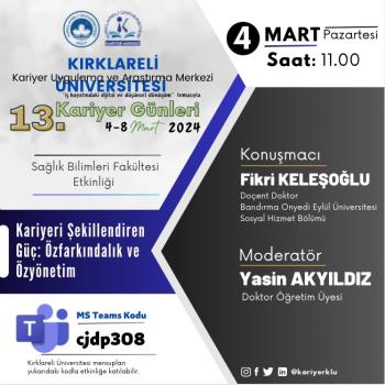 Dr. Fikri KELEŞOĞLU Met with Students at the 13th Career Days Organized by Kırklareli University