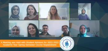 A Meeting was Held with Student Advisors for 2022-2023 Academic Year Spring Semester Course Registrations
