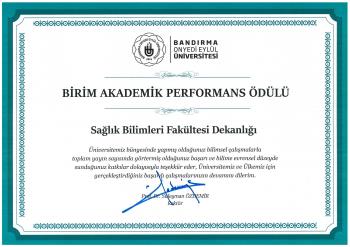 Our Faculty Taken Unit Academic Performance Award