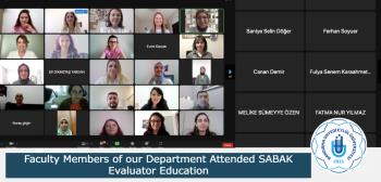 Faculty Members of our Department Attended SABAK Evaluator Education