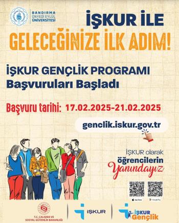 Applications for İŞKUR Youth Program have started.