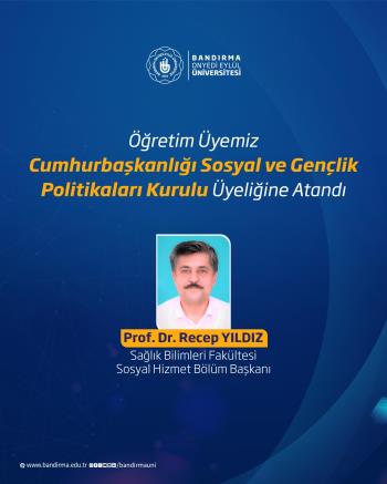 Our Department Head Appointed as a Member of the Presidential Social and Youth Policies Board