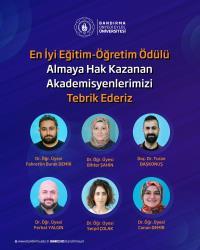 BANÜ En İyi Eğitim-Öğretim Ödülleri Sahiplerini Buldu